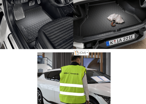 Startpaket Kia EV4 Fastback GT-Line (gummimattor+bagagematta+reflexväst) - Bild 2