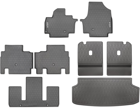 Startpaket Kia EV9 7-sits (gummimattor+bagagematta+reflexväst)